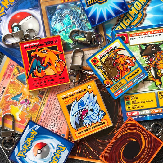 double-sided tcg keychain