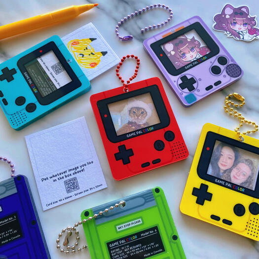photocard gameboy keychain